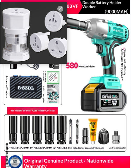 High-torque Cordless Brushless Electric Impact Wrench With Lithium Battery