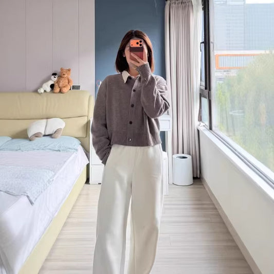 Stylish Minimalist Loose Fitting Casual Womens Long Sleeve Top