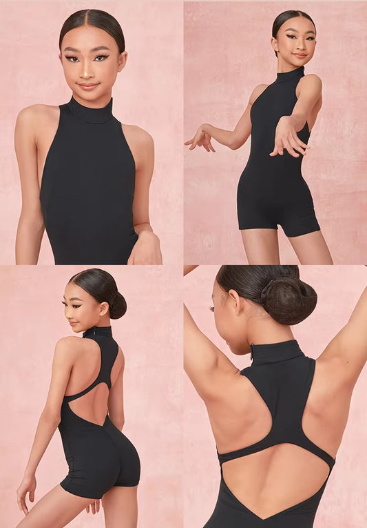 Sleeveless High-neck Zippered Latin Dance Practice Top