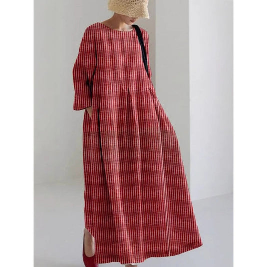 Womens Printed Midi Dress Beach Dress