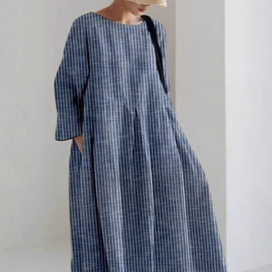 Womens Printed Midi Dress Beach Dress